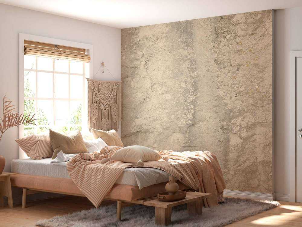 Mur de roche beige