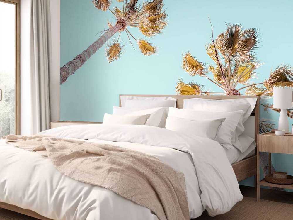 Palmiers avec ciel bleu