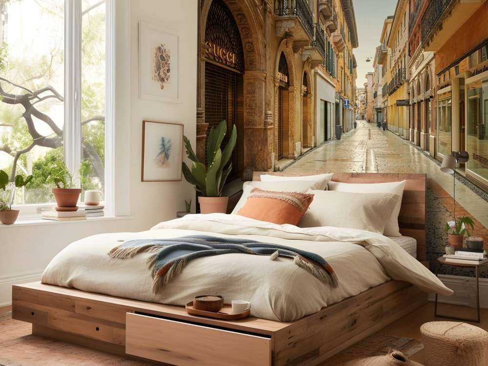 Rue commerçante en Italie