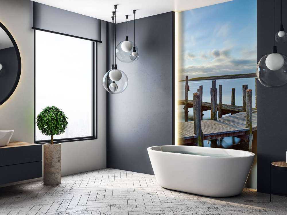 Jetée en bois au lever du soleil