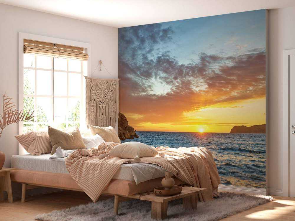 Coucher de soleil sur une île