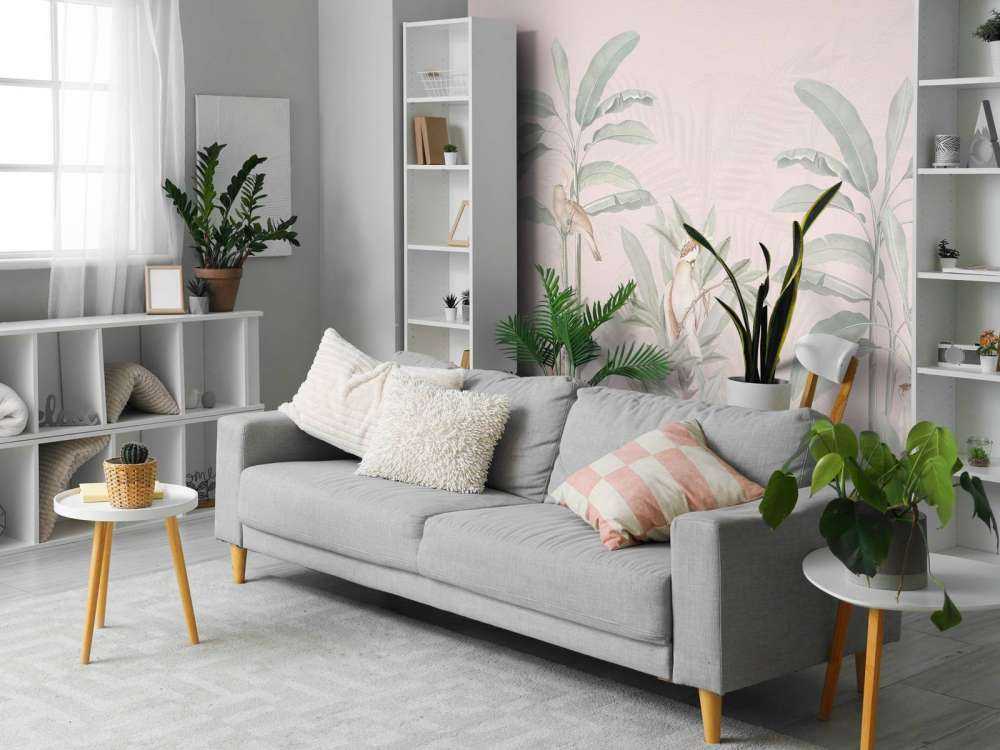 Paysage de la jungle vintage - rose blush