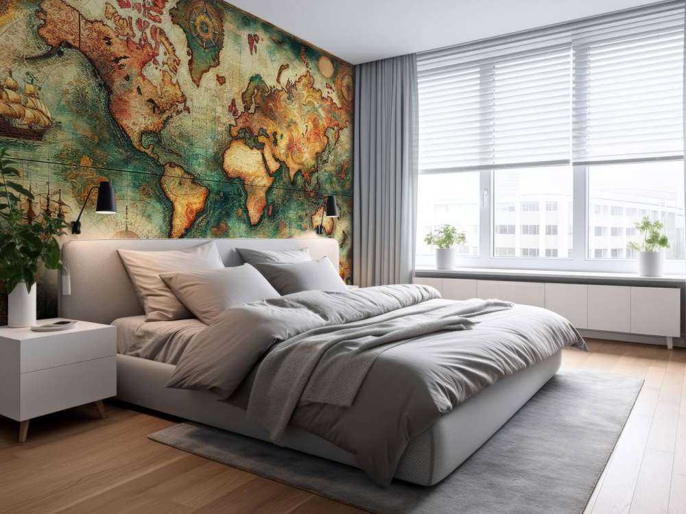 Carte du Monde Historique Vintage