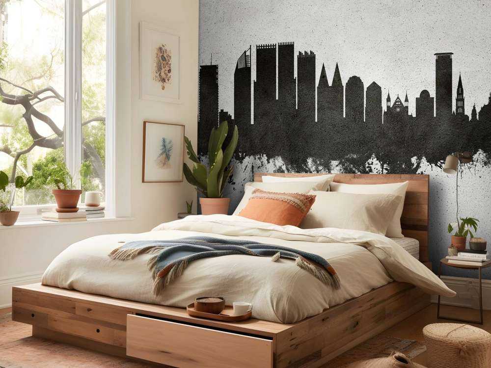 Aquarelle skyline, La Haye