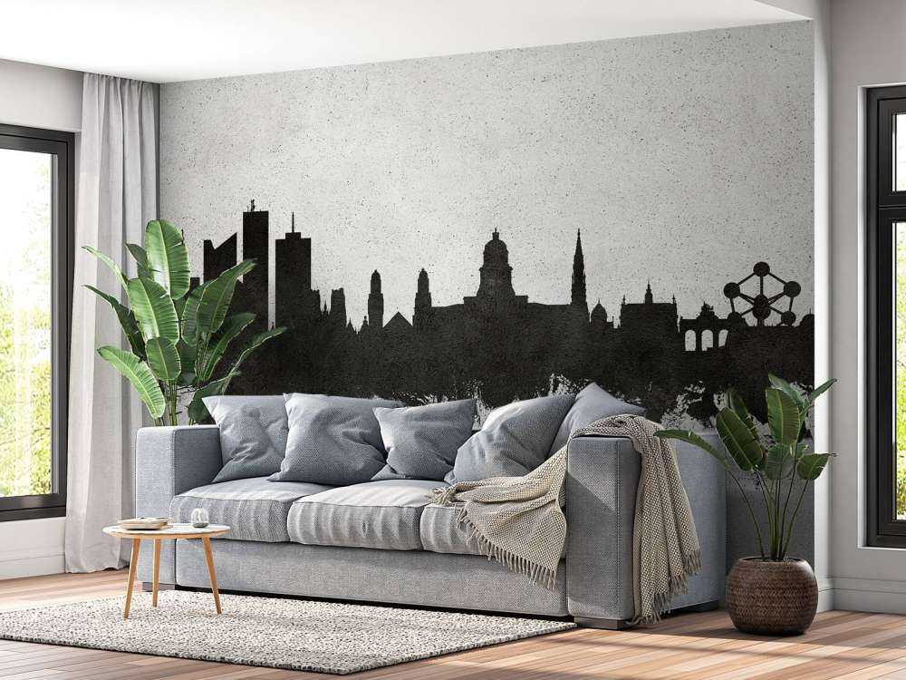 Aquarelle skyline, Bruxelles