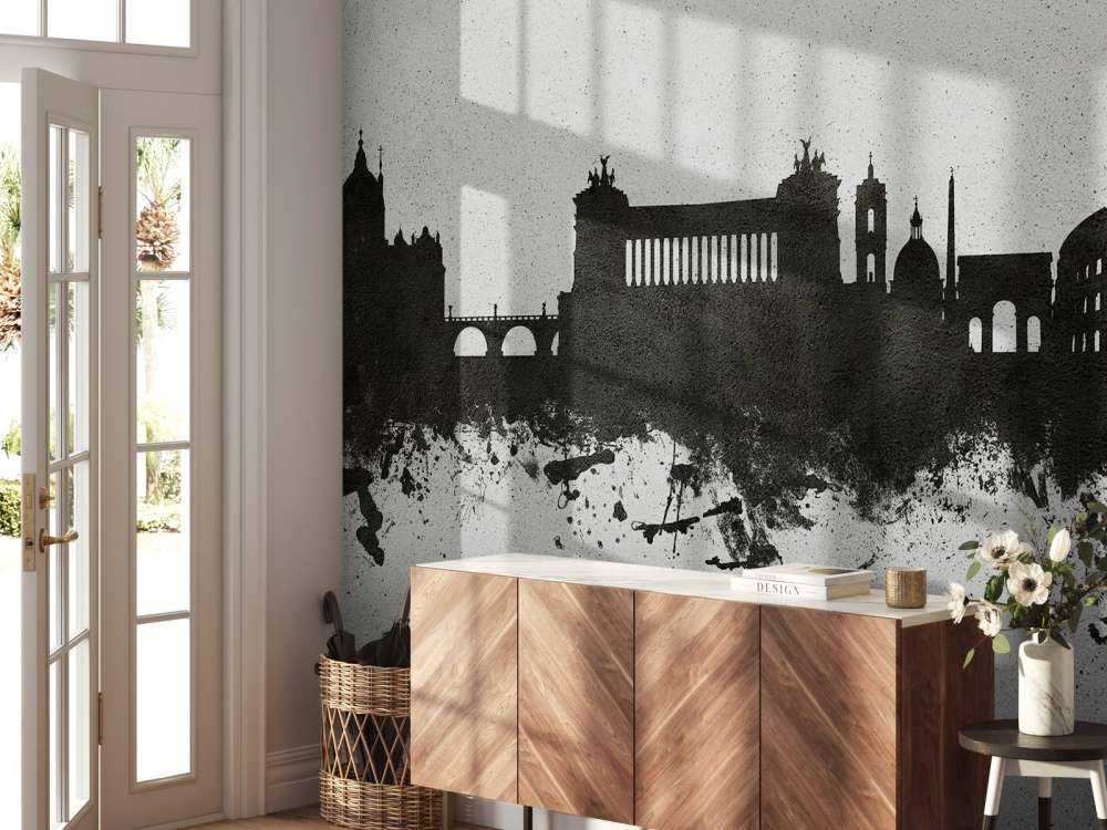 Aquarelle skyline, Rome