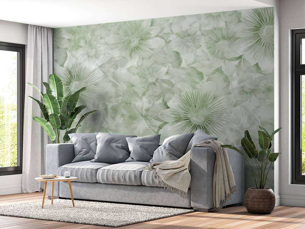 Élégance Botanique Aquarelle Vert Champ