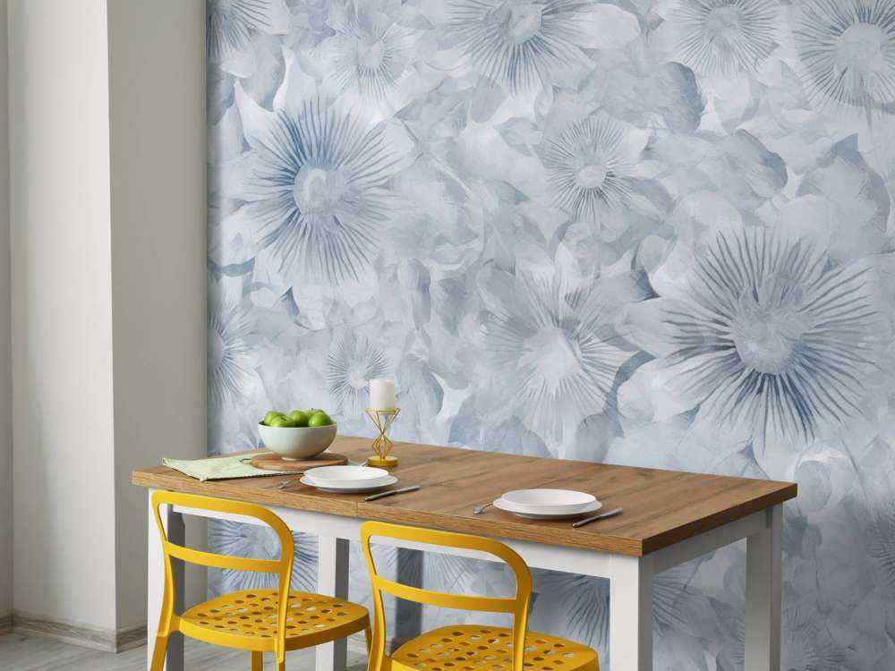 Élégance Aquarelle Botanique Lune Bleue