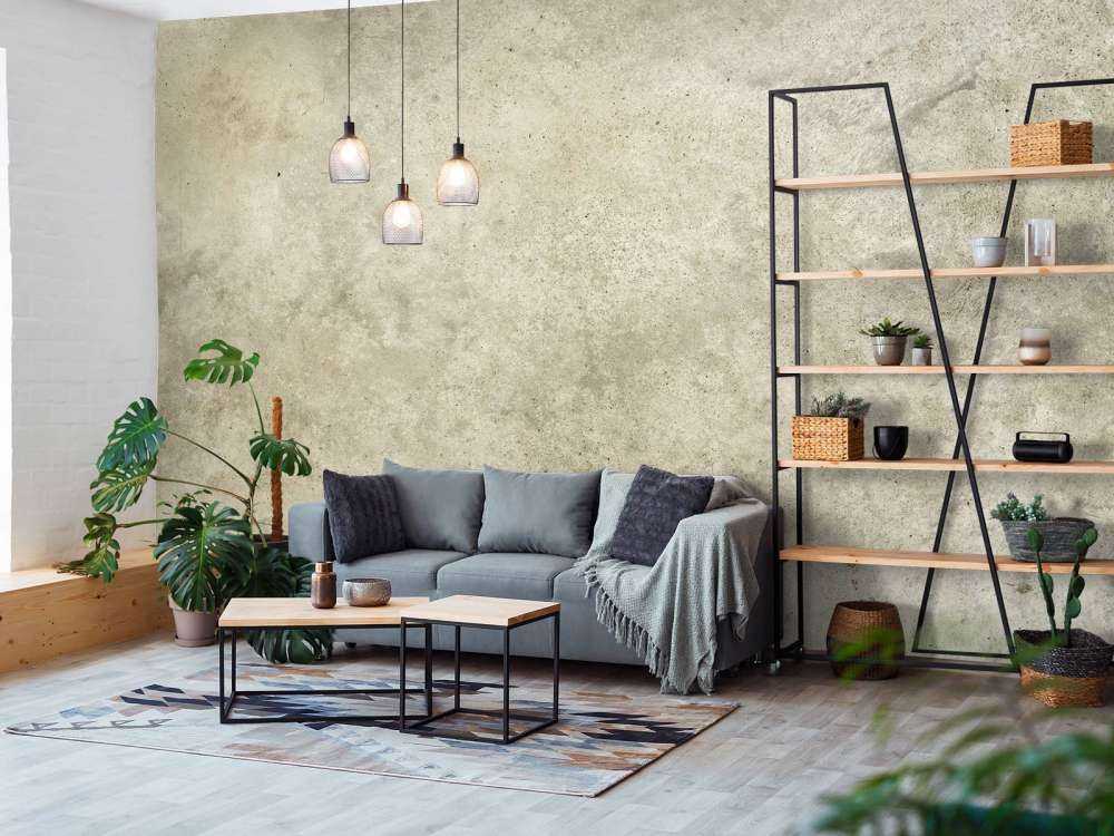 Béton poli gris clair