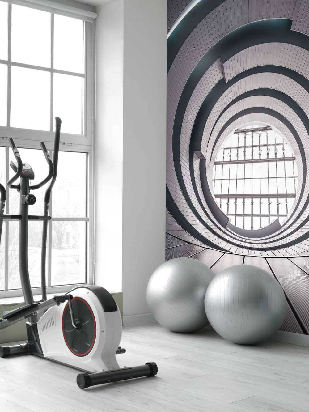 Harmonie concentrique en beige.