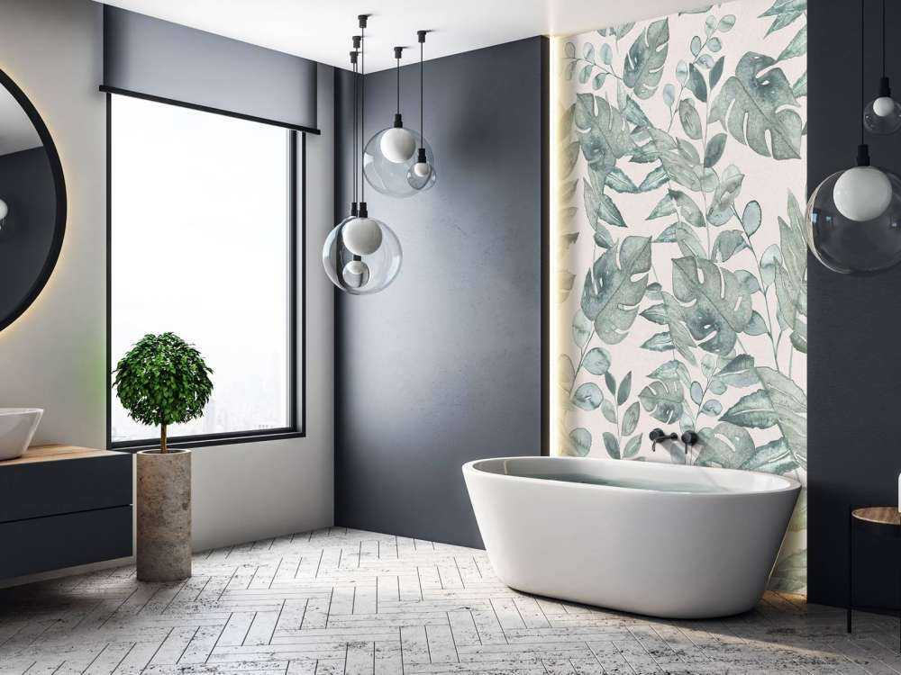 Motif de feuille tropicale en aquarelle