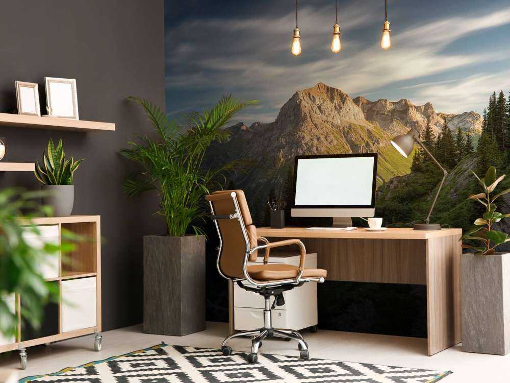 Soleil du soir sur les sommets alpins