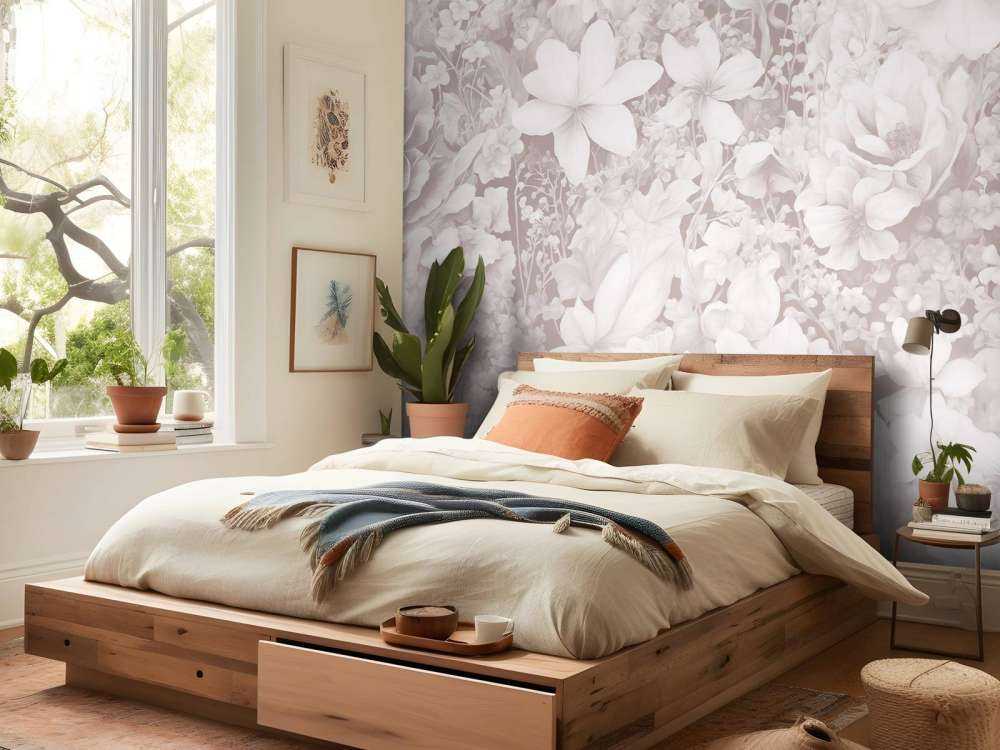 Festival des fleurs sans couture - vert doux