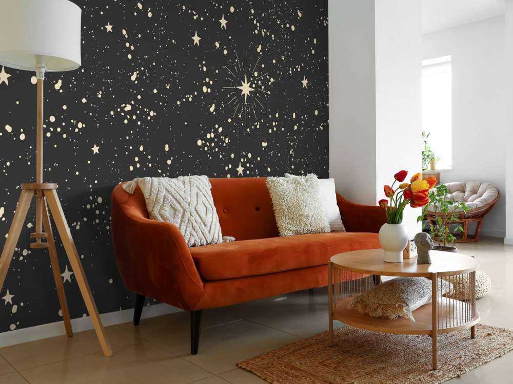 Étoiles dorées dans la lueur nocturne