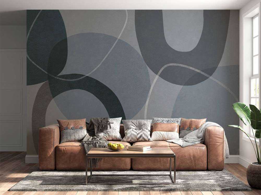 Formes et contours du milieu du siècle gris sarcelle
