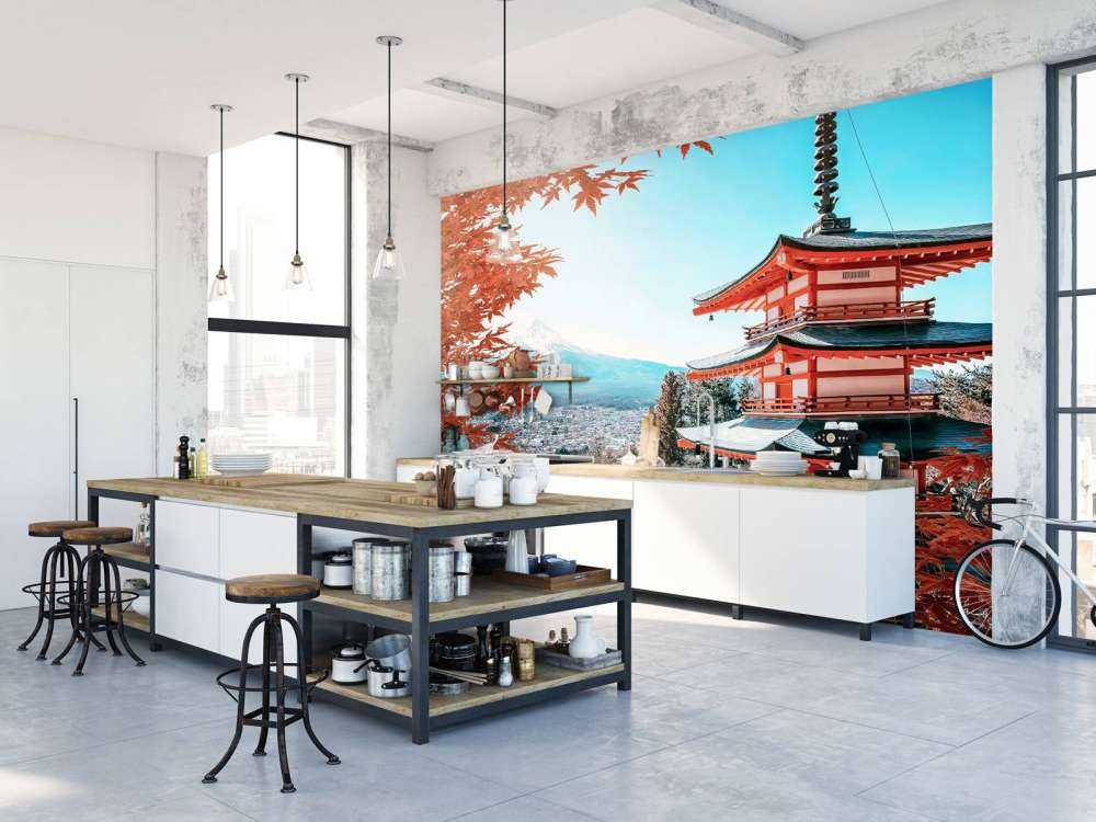 Moment d'automne près de la pagode japonaise