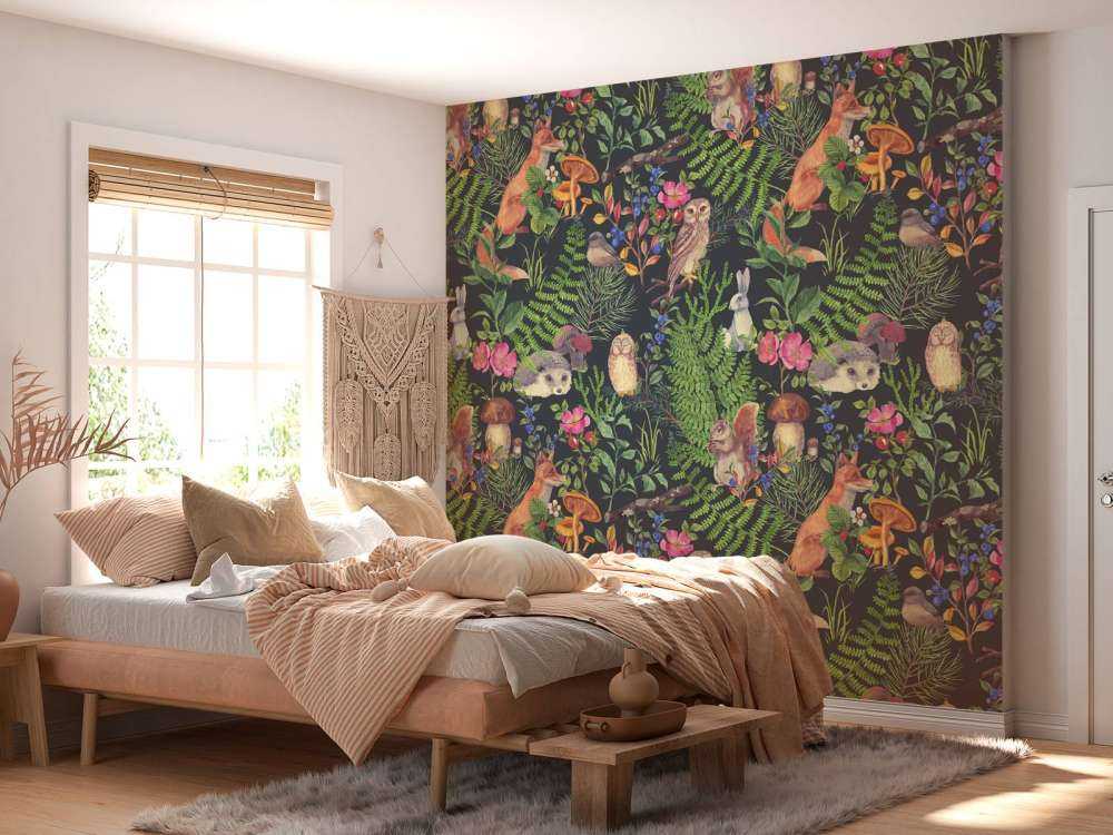 Motif de forêt sombre