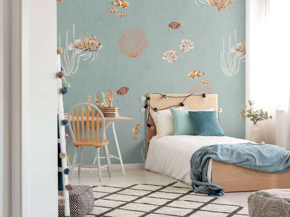 Coral Garden - Blue - 120