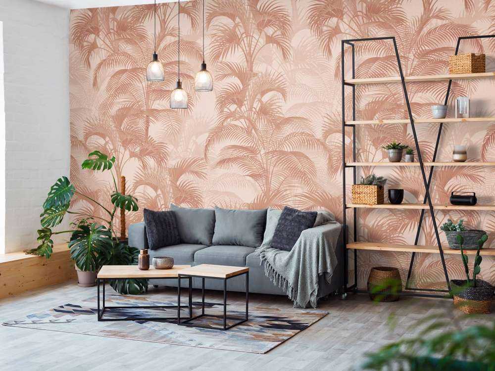 Palmiers vintage tropicaux - terre cuite