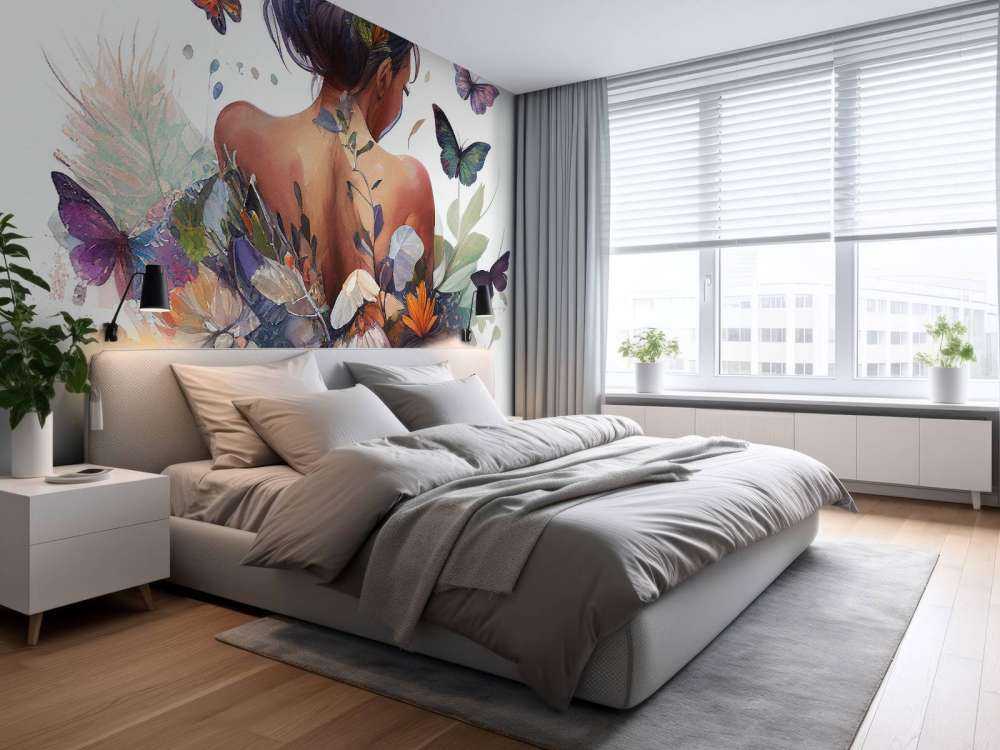 Watercolor Butterfly Woman Body #3