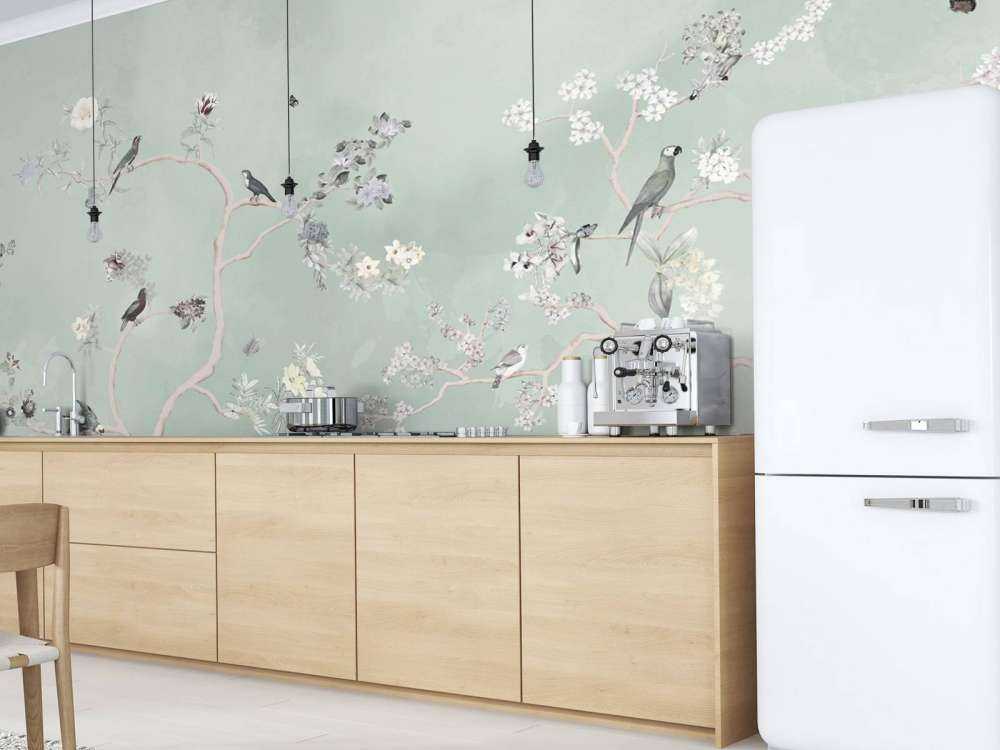 Birds in Garden Panorama 9