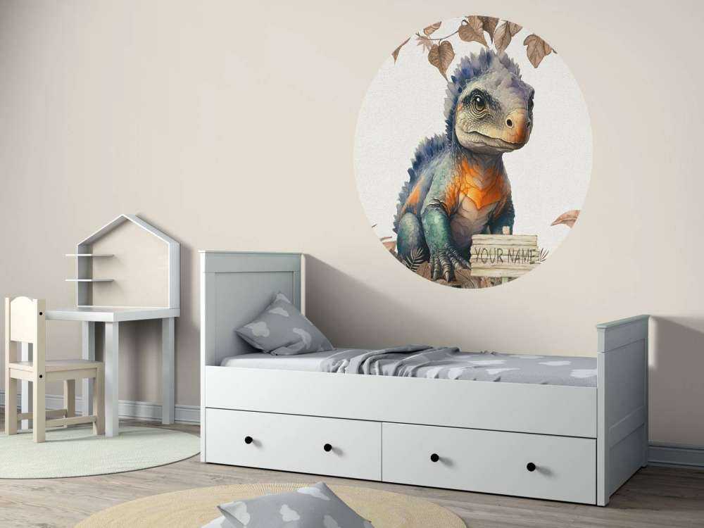 Bébé ankylosaure dans la jungle taupe