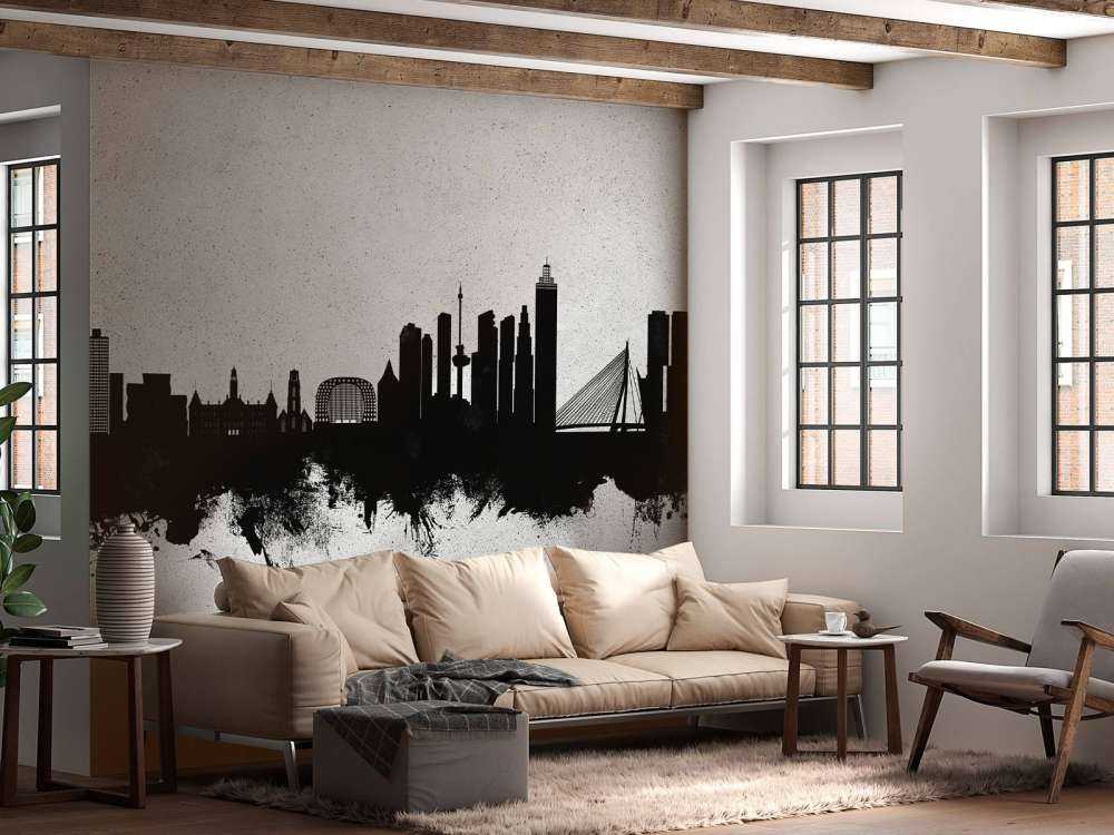 Aquarelle skyline, Rotterdam