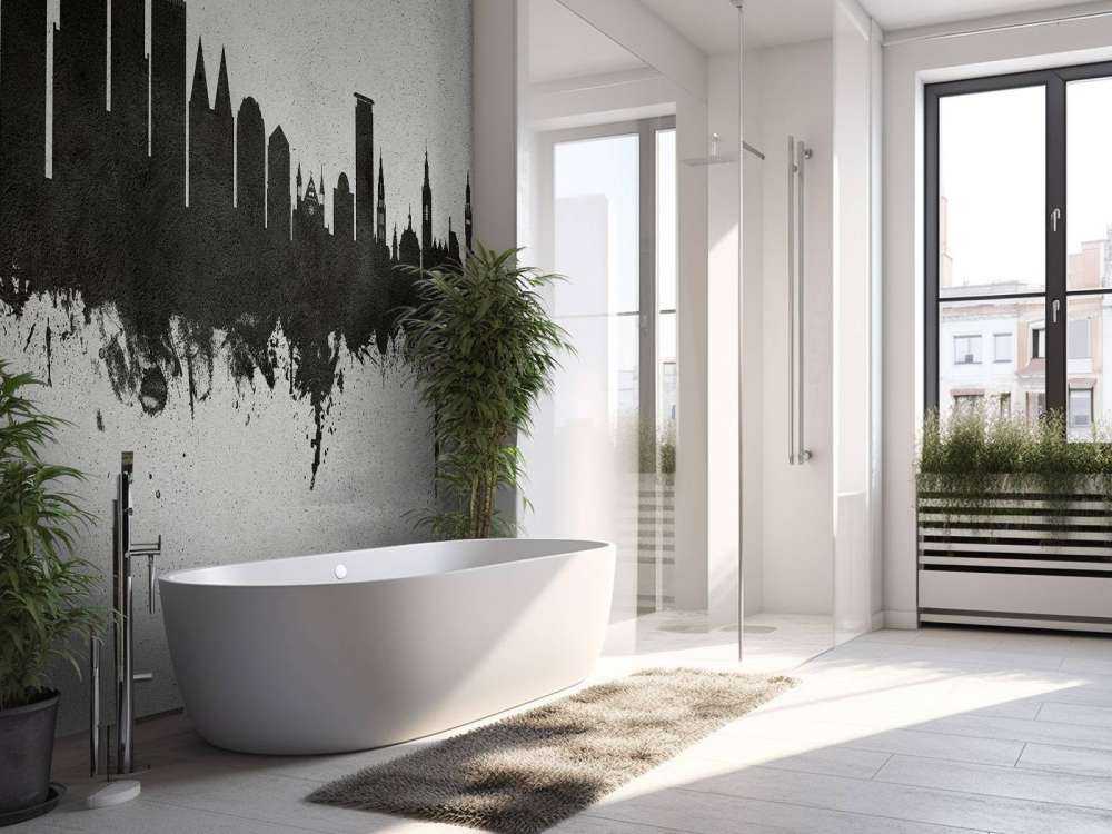 Aquarelle skyline, La Haye