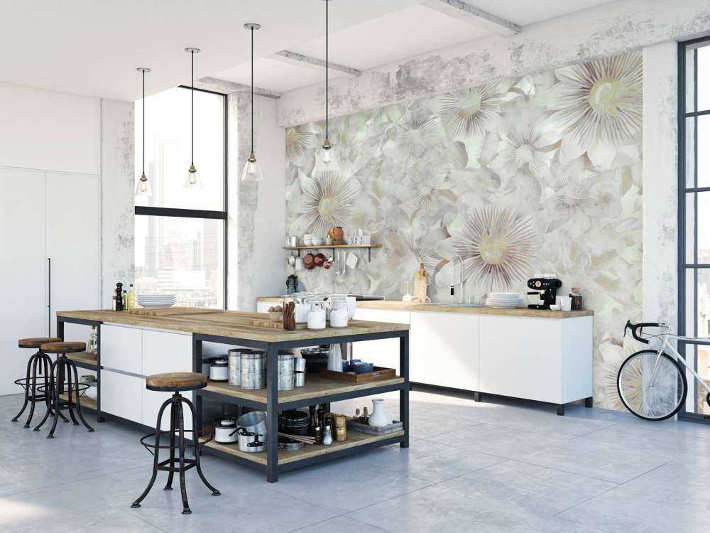 Élégance Botanique Aquarelle Gris Brumeux