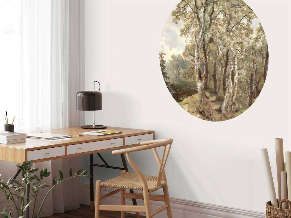 Panorama de paysage forestier en couleur