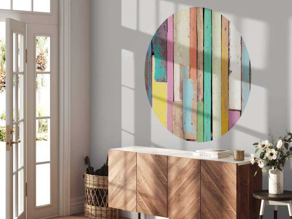 Bois de démolition coloré