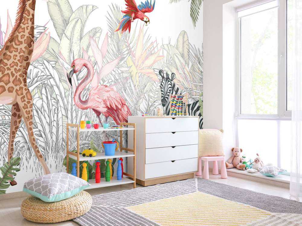 Dessin d'animaux dans la jungle