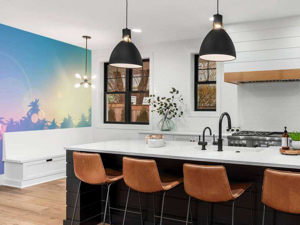 Palmiers avec effet rétro