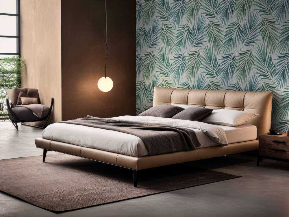 Feuilles de palmier bleues et vertes