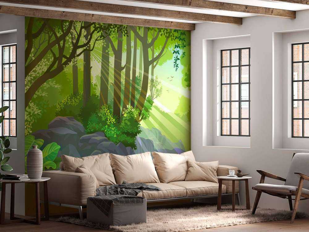 Rayons de soleil dans la jungle