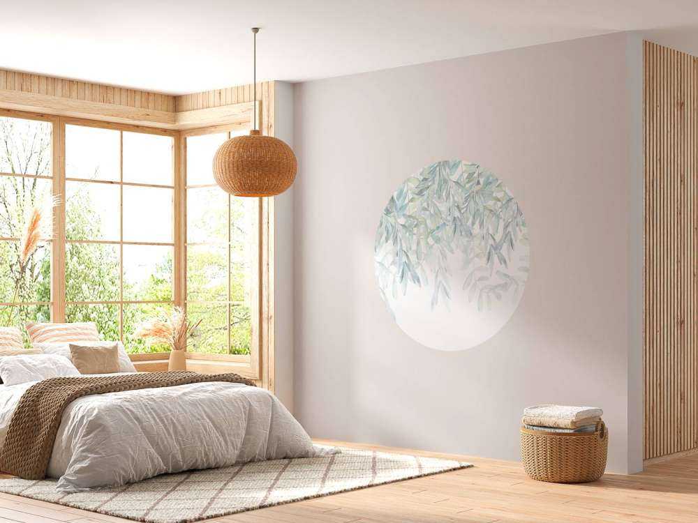 Feuilles à l'aquarelle aux couleurs pastels