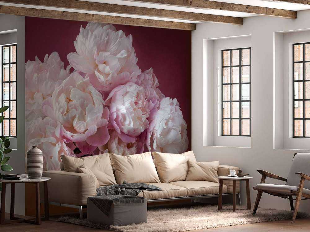 Bouquet de pivoines roses