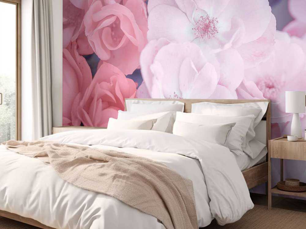 Fleurs roses bordeaux