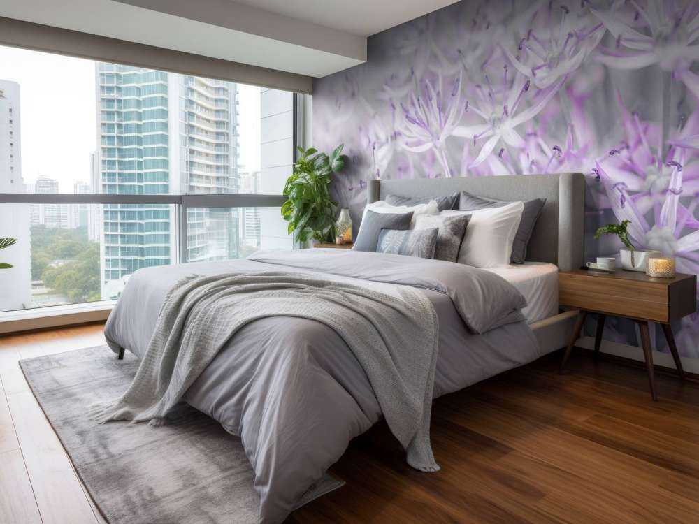 Fleurs d'allium en gros plan