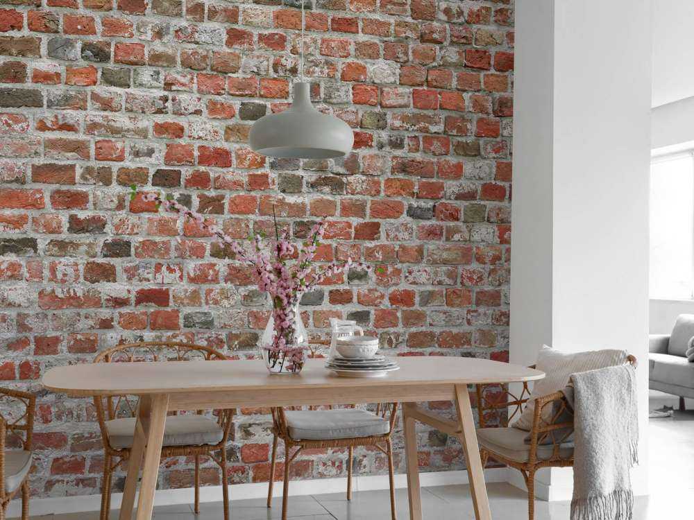 Mur de briques restauré