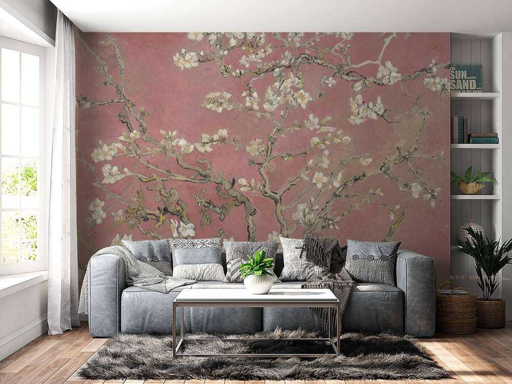 Fleur d'amandier colorée