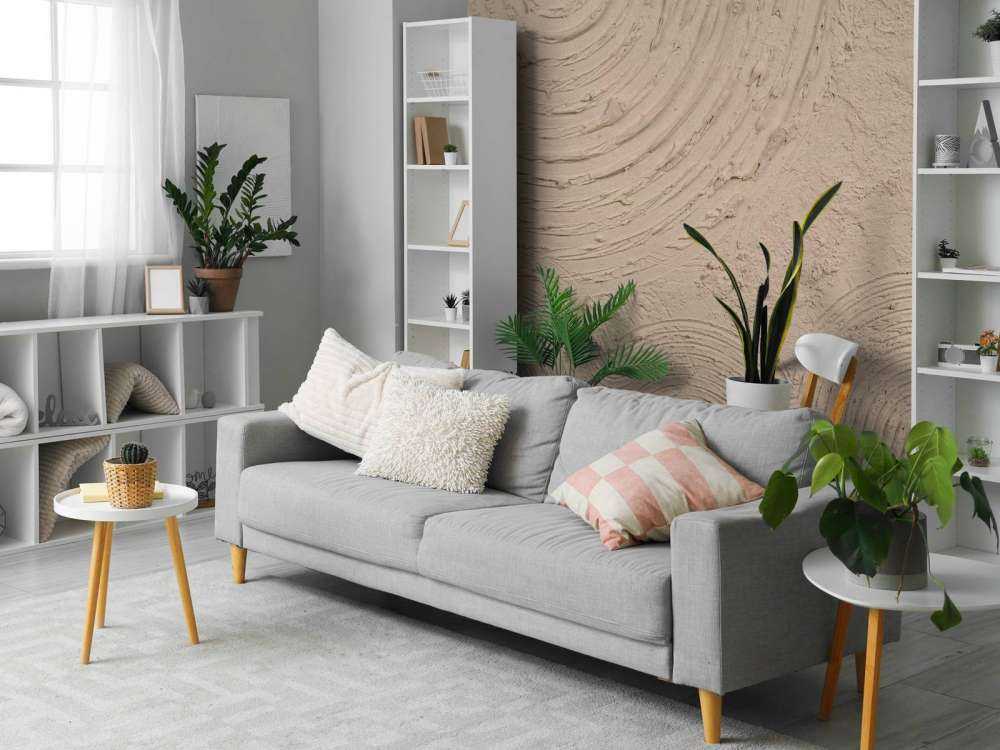 Formes et lignes organiques en taupe