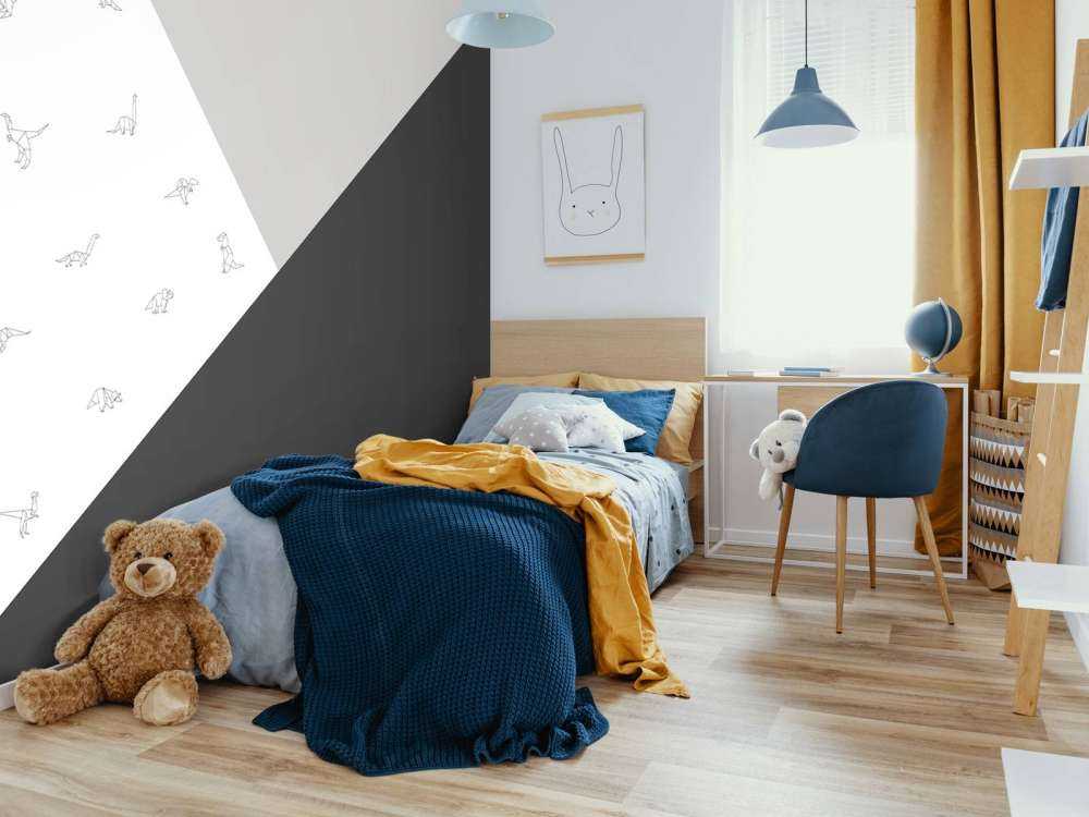 Triangles noirs et blancs avec des dinosaures