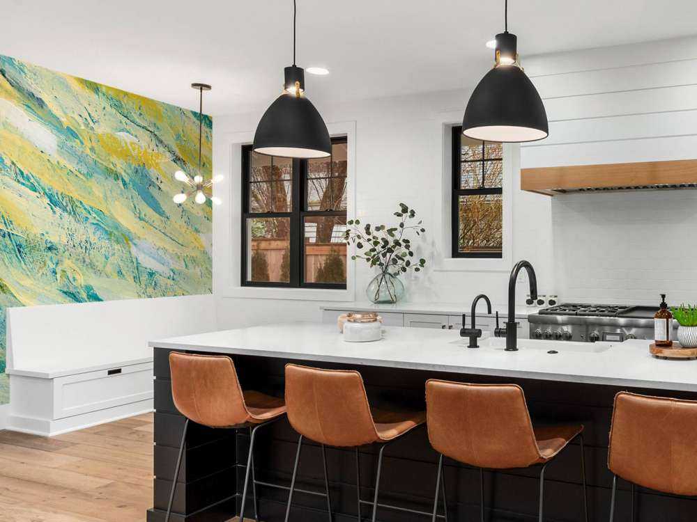 Coups de peinture colorées