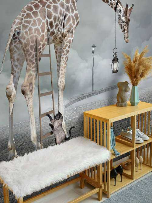 Paysage fantastique avec des animaux