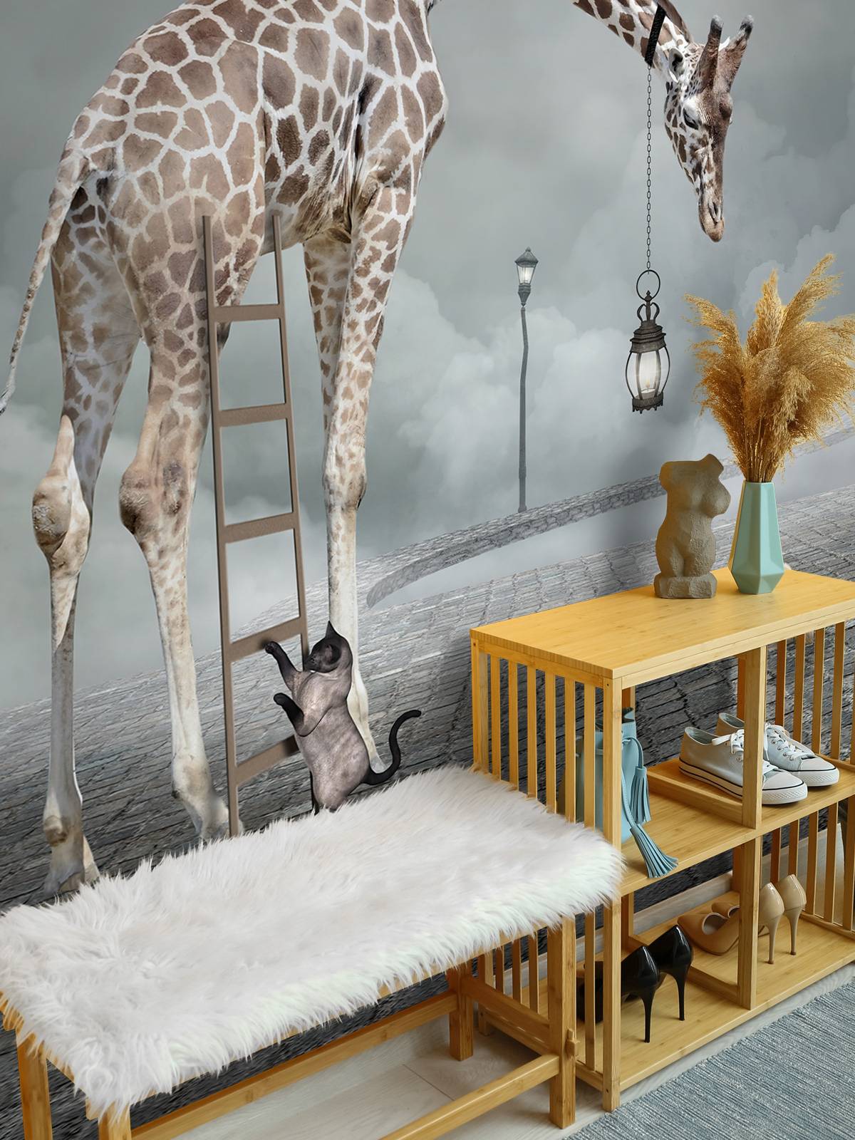 Paysage fantastique avec des animaux