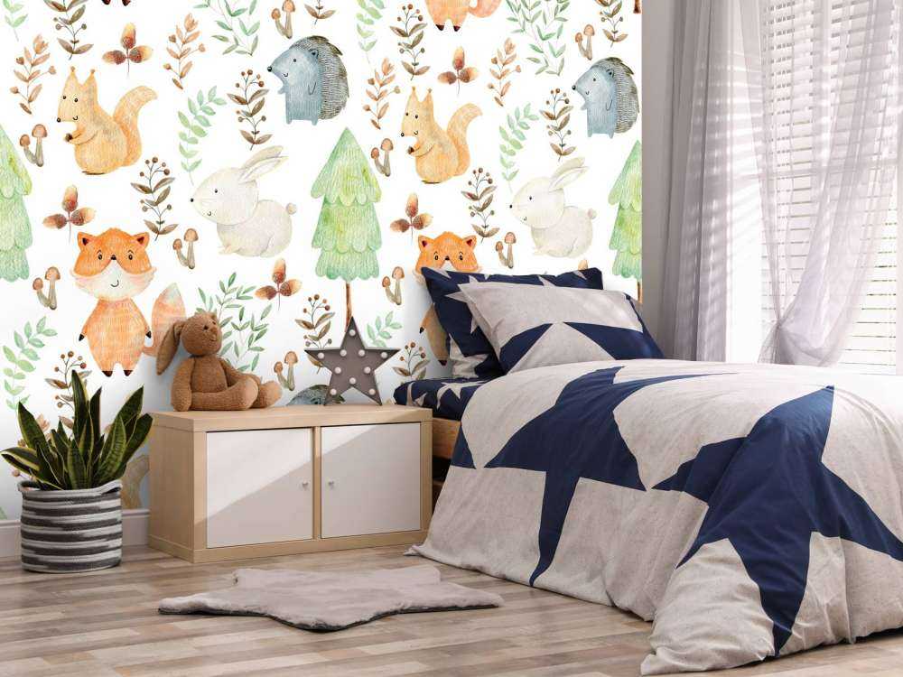 Aquarelle des animaux de la forêt