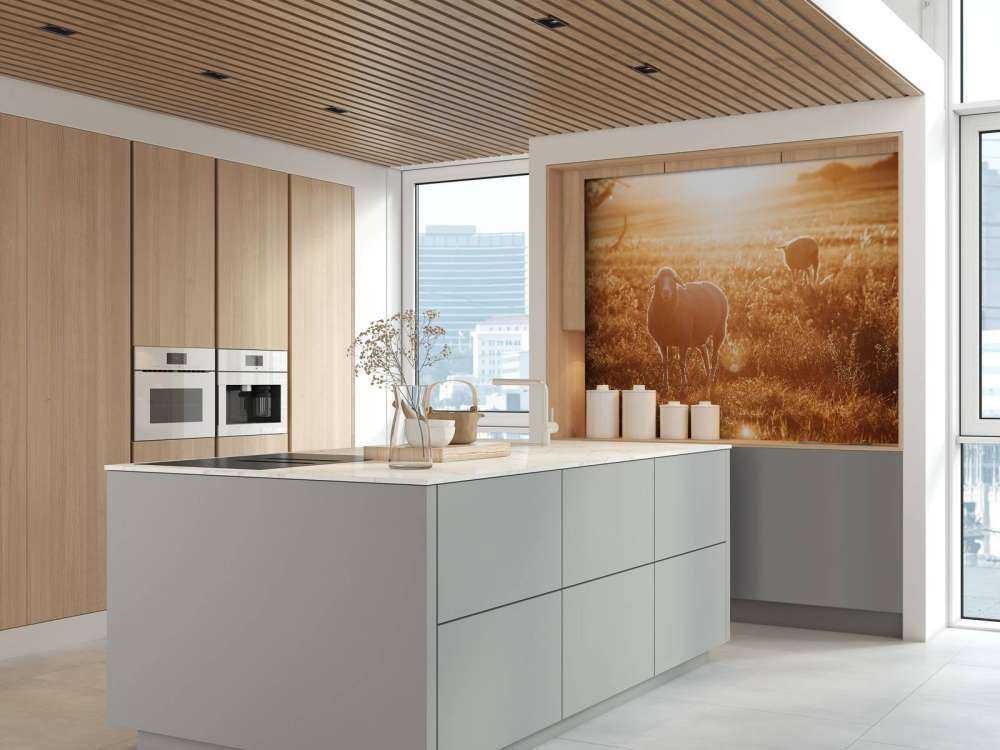 Moutons dans un beau pâturage