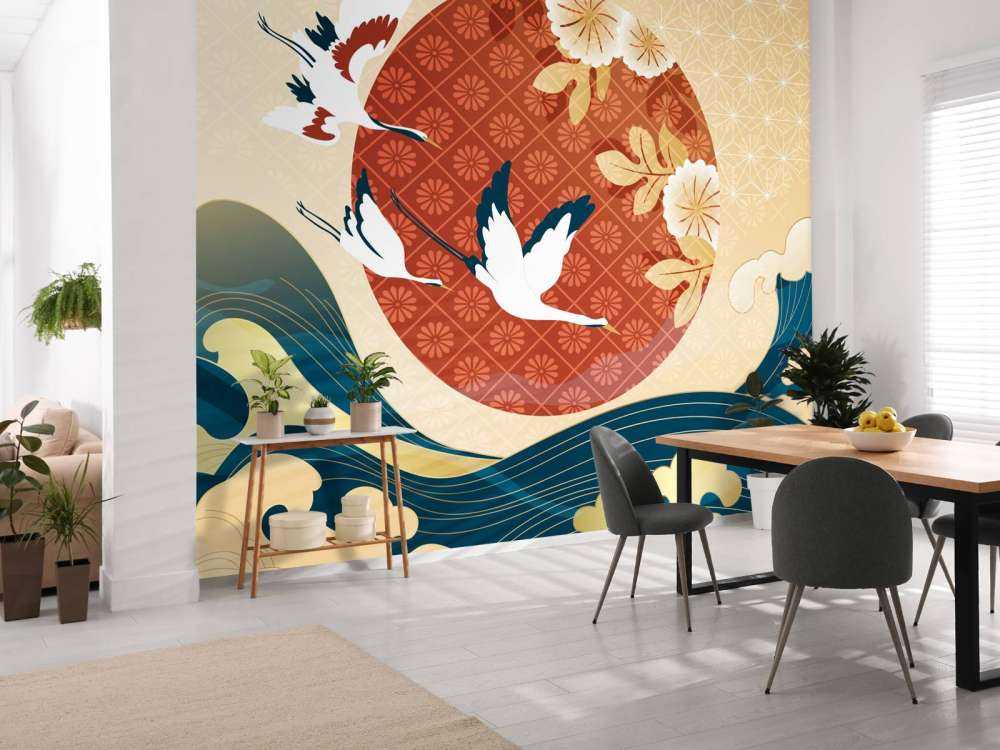 Coucher de soleil luxueux