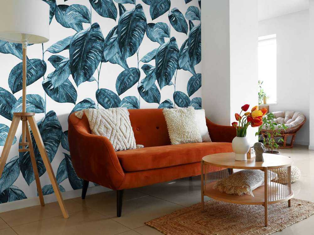 Plantes&#x20;&#xE0;&#x20;l&#x27;aquarelle&#x20;bleu&#x20;canard